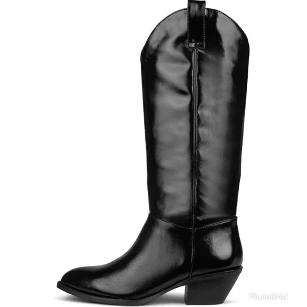 Revolve Jeffrey Campbell Blade 2 Western Cowboy Boot in Black